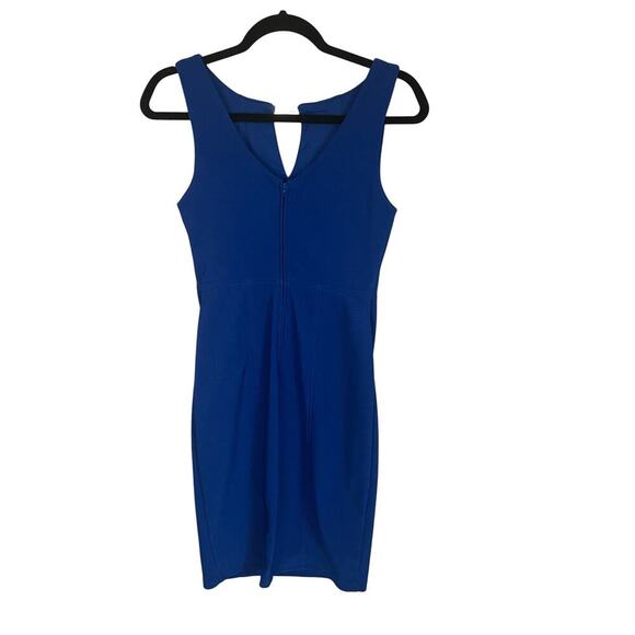 Bisou Bisou Royal Blue Sleeveless Tank Sheath Dress Keyhole Neckline Size 4 - Picture 6 of 7